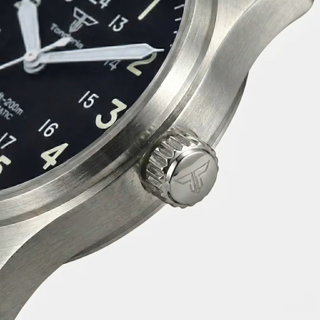 Relógio Masculino Tandorio Automático Pilot Black