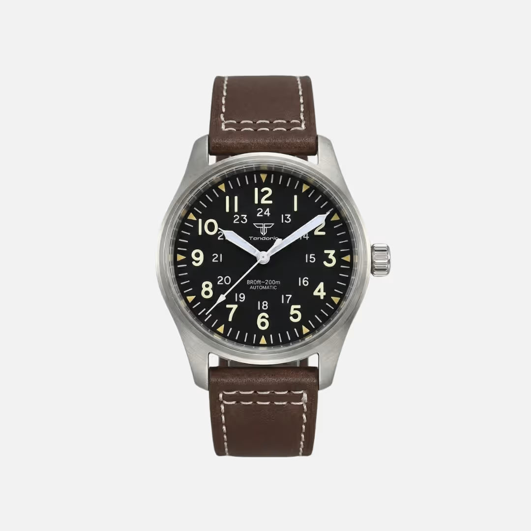 Relógio Masculino Tandorio Automático Pilot Black