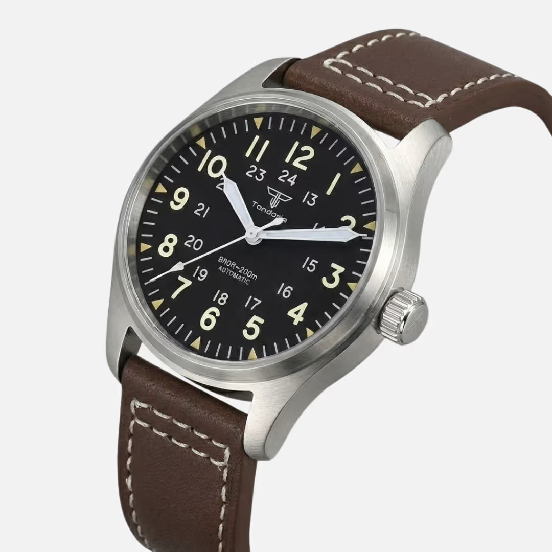 Relógio Masculino Tandorio Automático Pilot Black