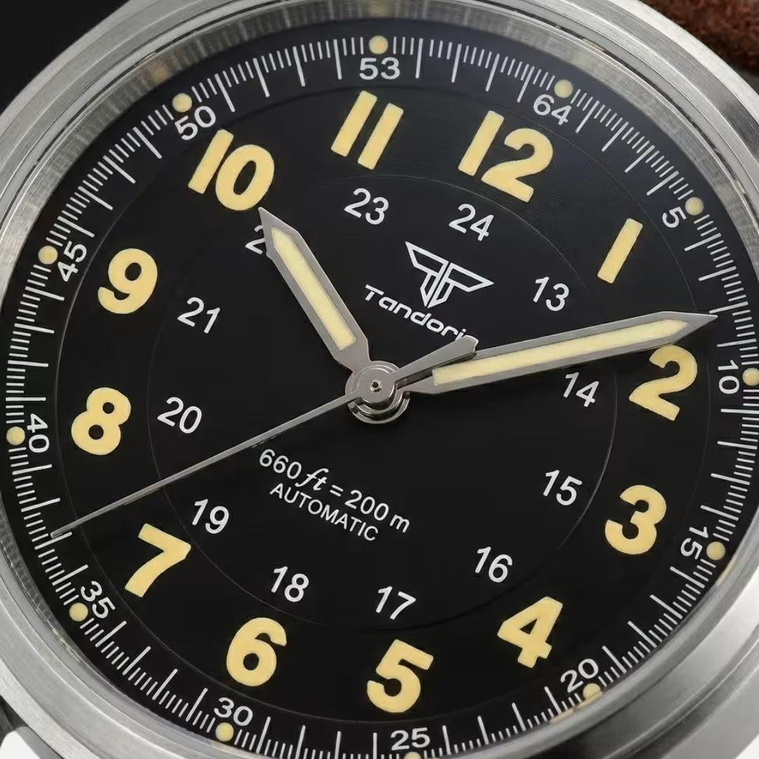 Relógio Masculino Tandorio Automático Pilot Vintage