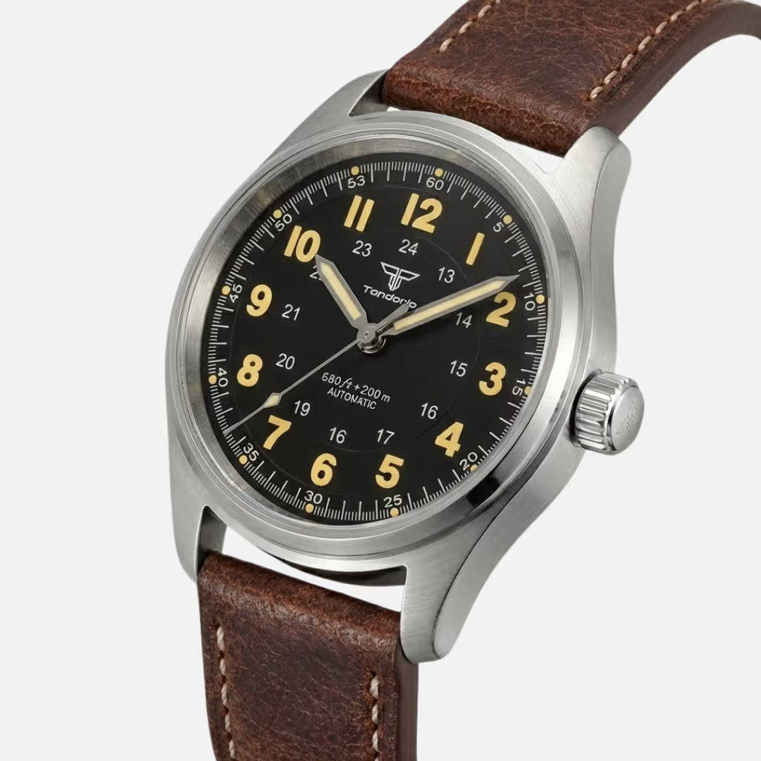 Relógio Masculino Tandorio Automático Pilot Vintage