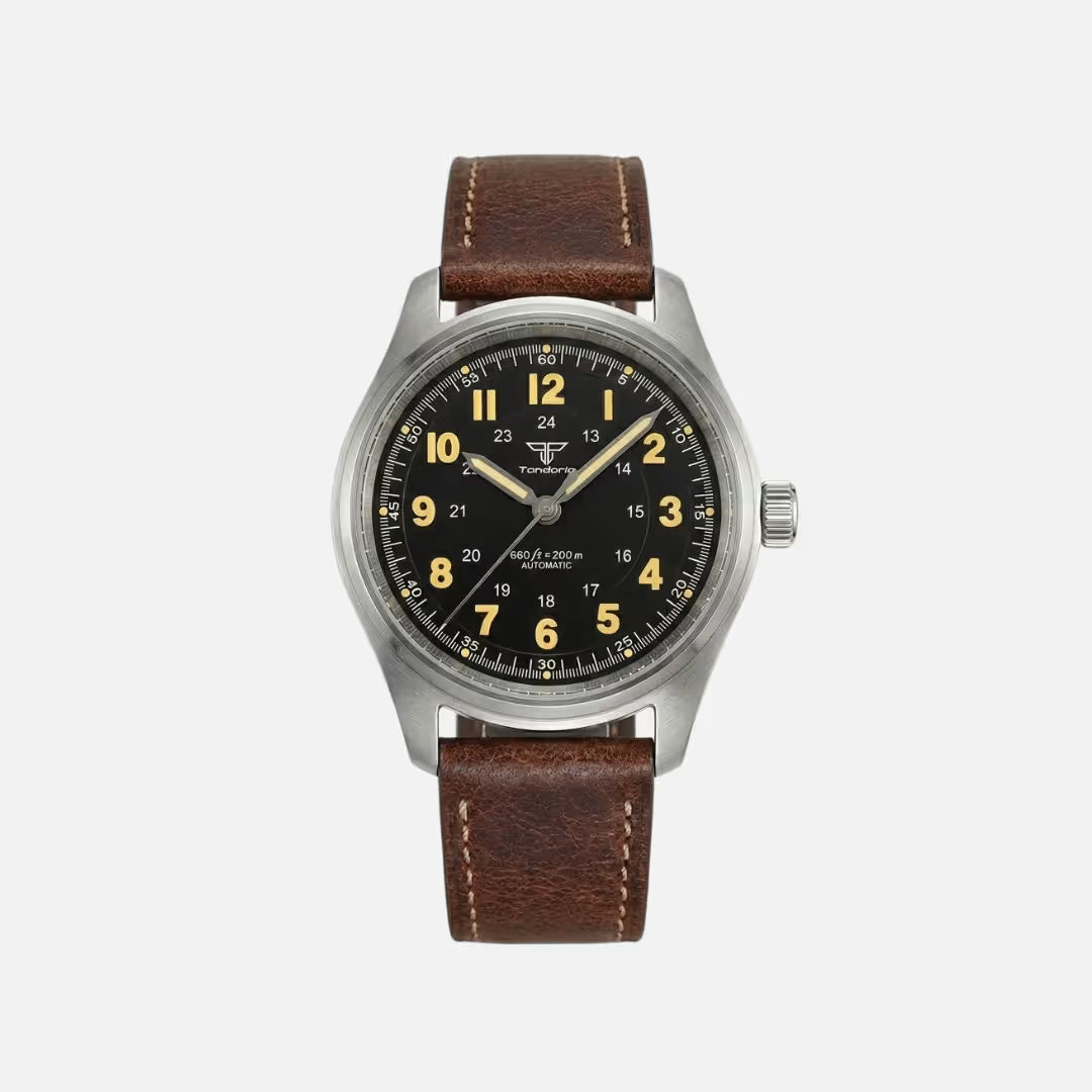 Relógio Masculino Tandorio Automático Pilot Vintage