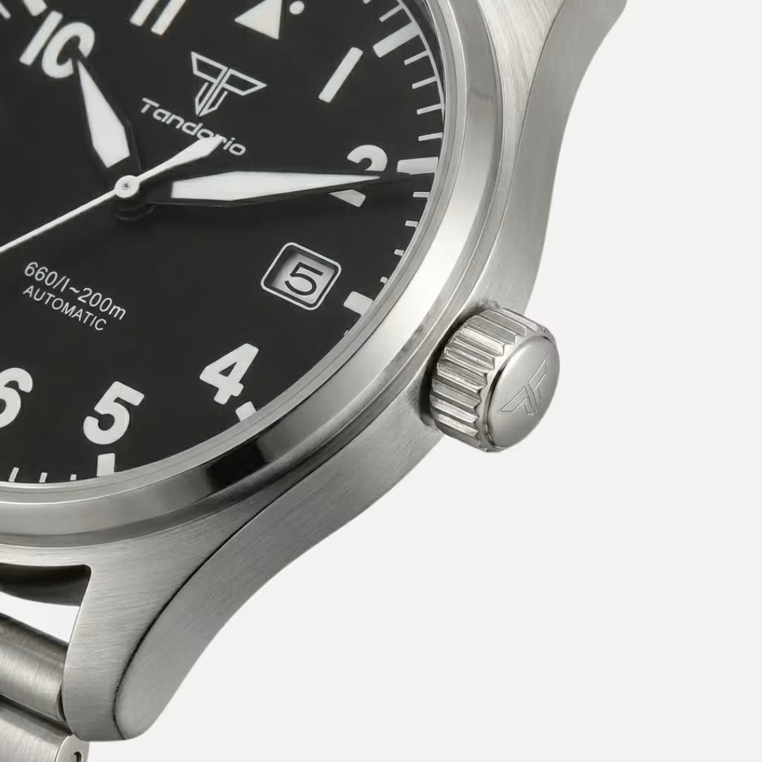 Relógio Masculino Tandorio Automático Falcon Black