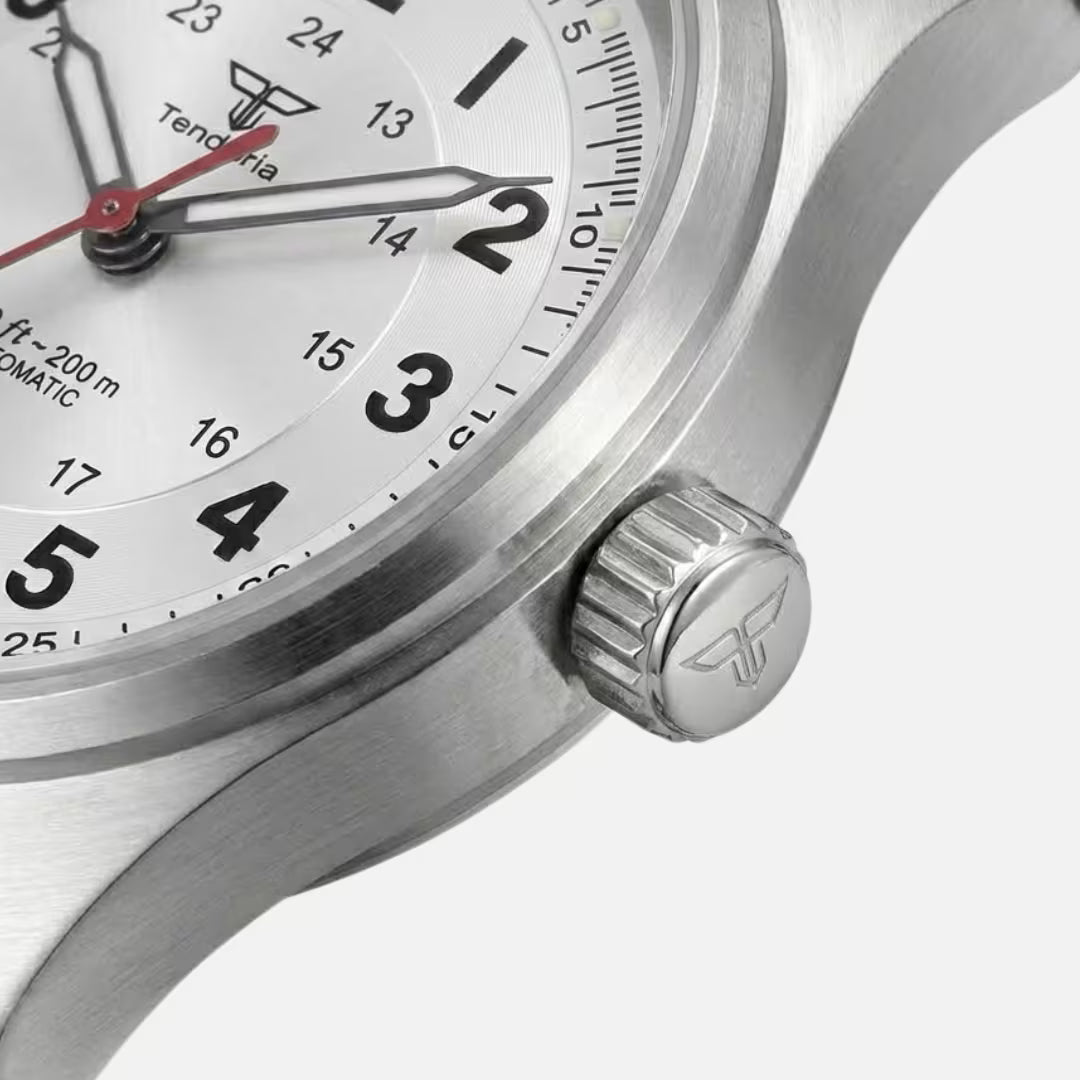 Relógio Masculino Tandorio Automático Pilot White