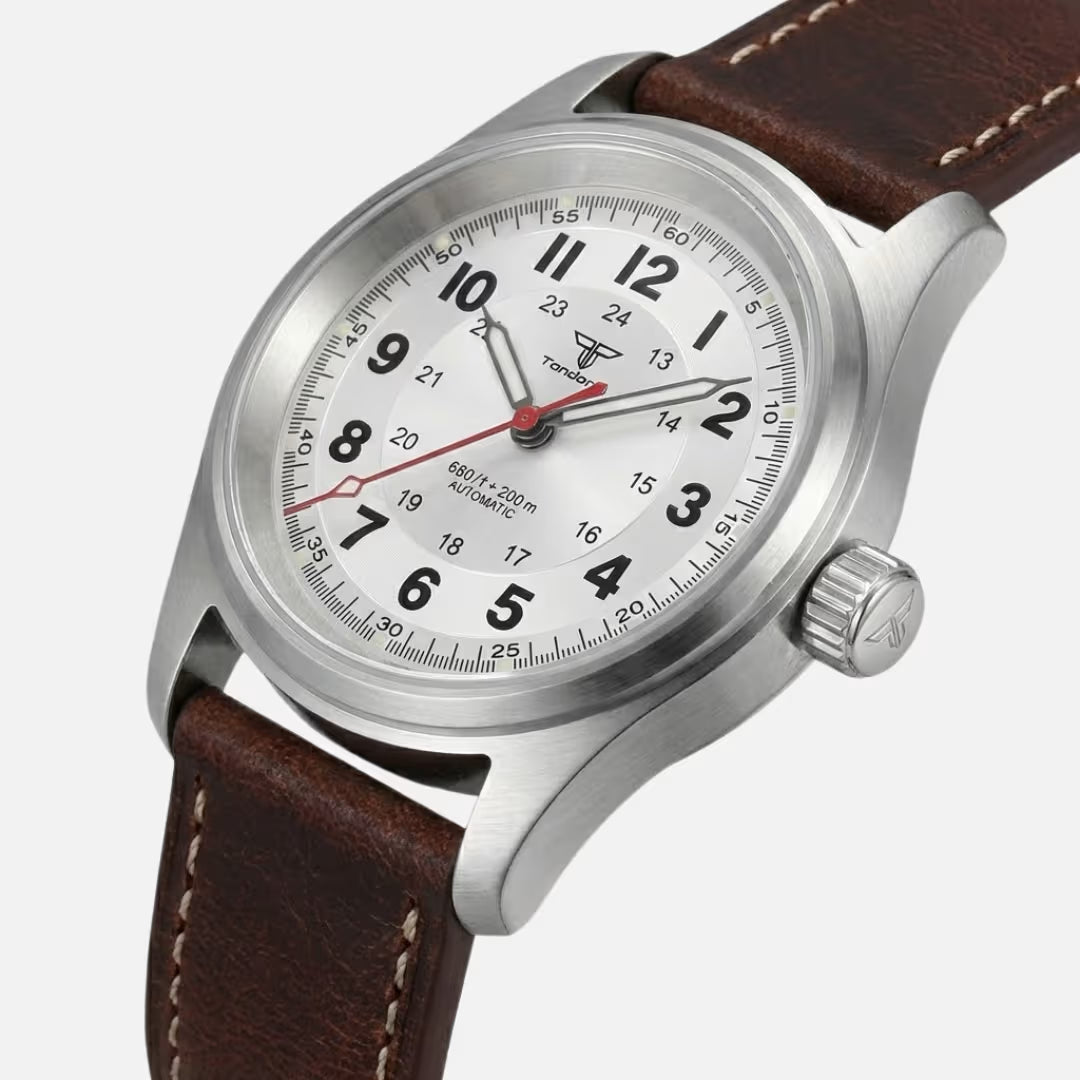 Relógio Masculino Tandorio Automático Pilot White