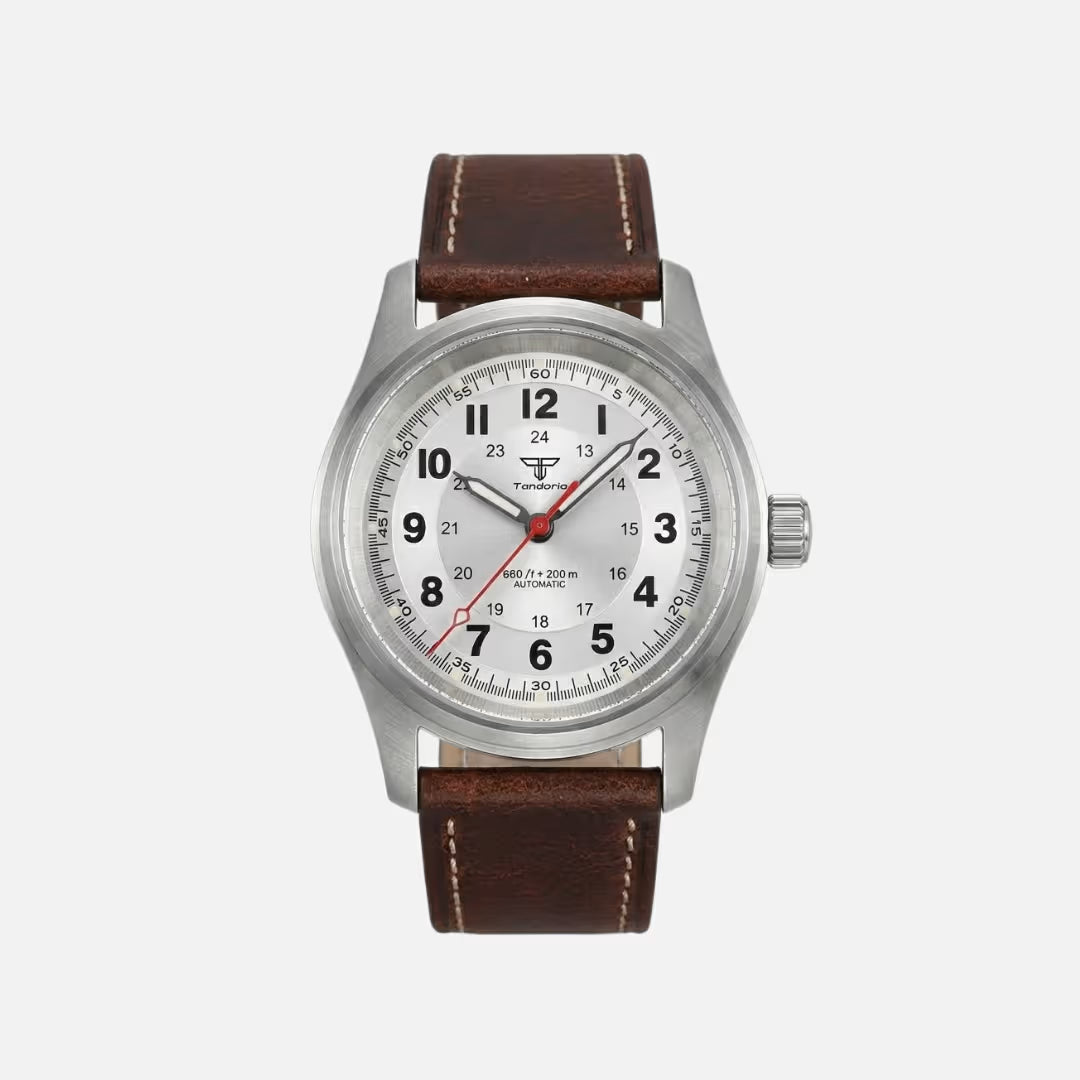 Relógio Masculino Tandorio Automático Pilot White