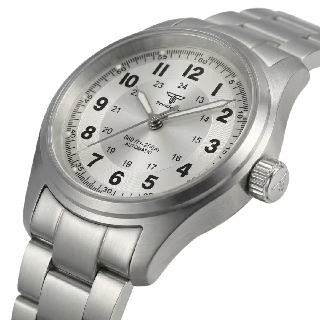 Relógio Masculino Tandorio Automático Ranger Silver