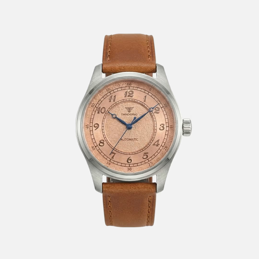 Relógio Masculino Tandorio Automático Vintage Bronze