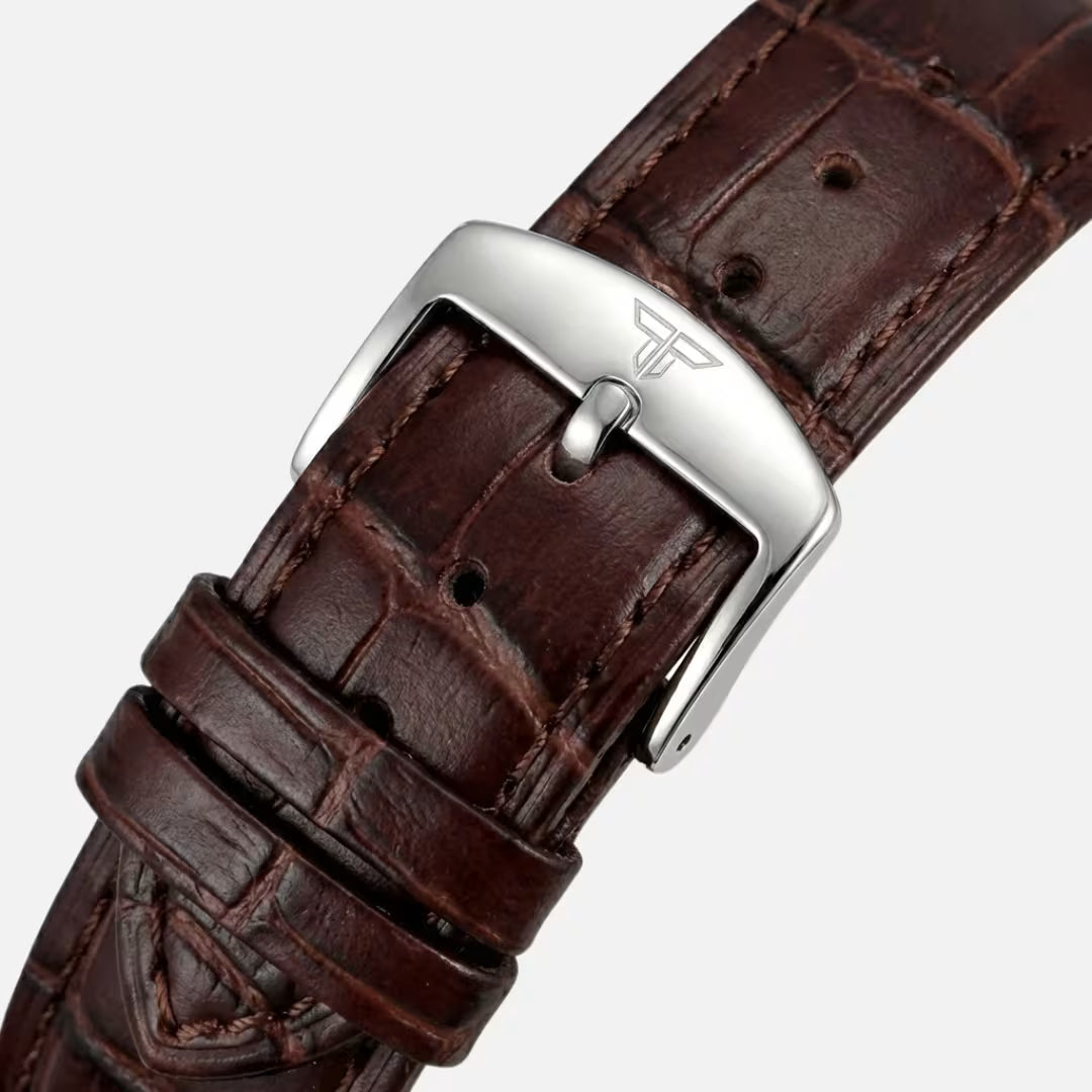 Relógio Masculino Tandorio Automático Vintage Ivory