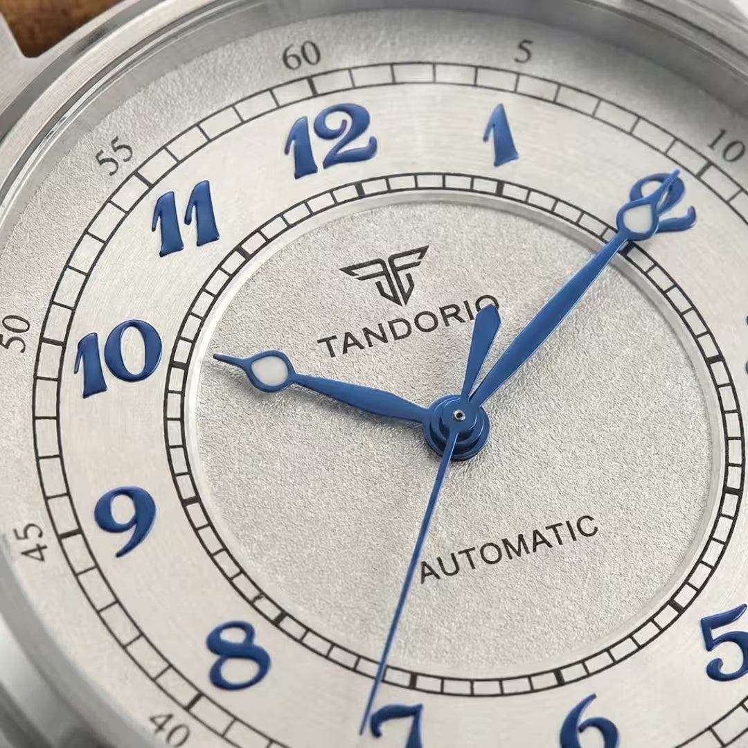 Relógio Masculino Tandorio Automático Vintage Silver