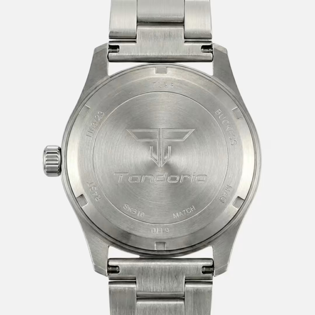 Relógio Masculino Tandorio Automático Vulcan Beige Steel