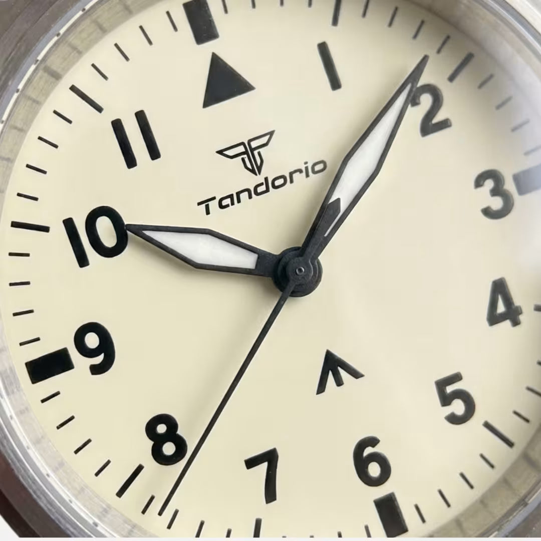 Relógio Masculino Tandorio Automático Vulcan Beige