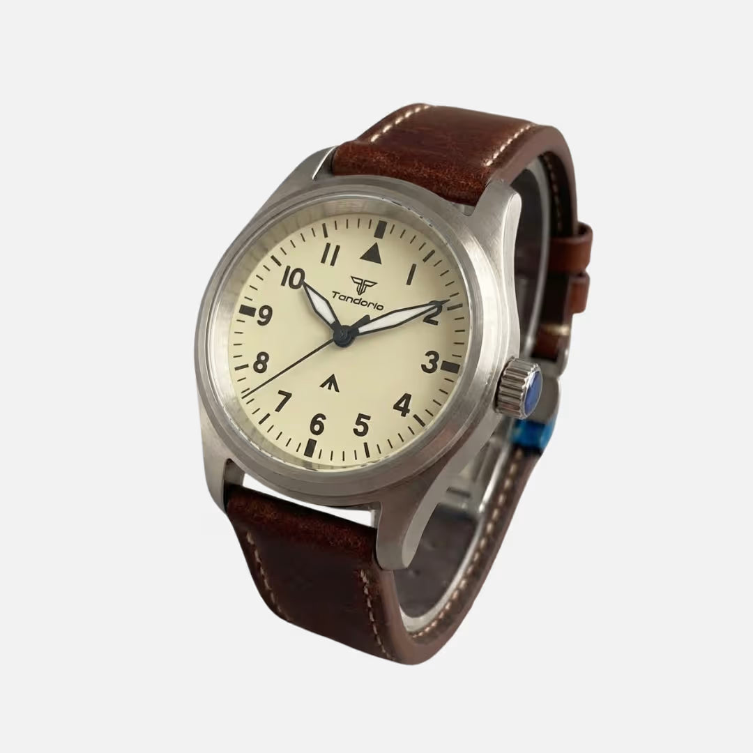 Relógio Masculino Tandorio Automático Vulcan Beige